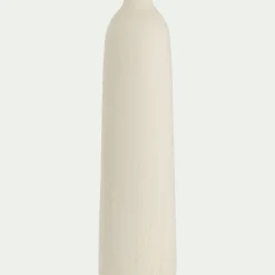 Soliflore en faïence texturée H40cm - blanc ventoux