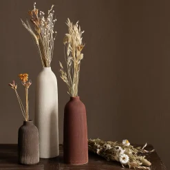 Solifore en faïence H27cm - brun rustrel