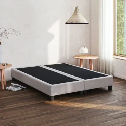 Sommier tapissier ferme alinea 180x200cm - gris granite