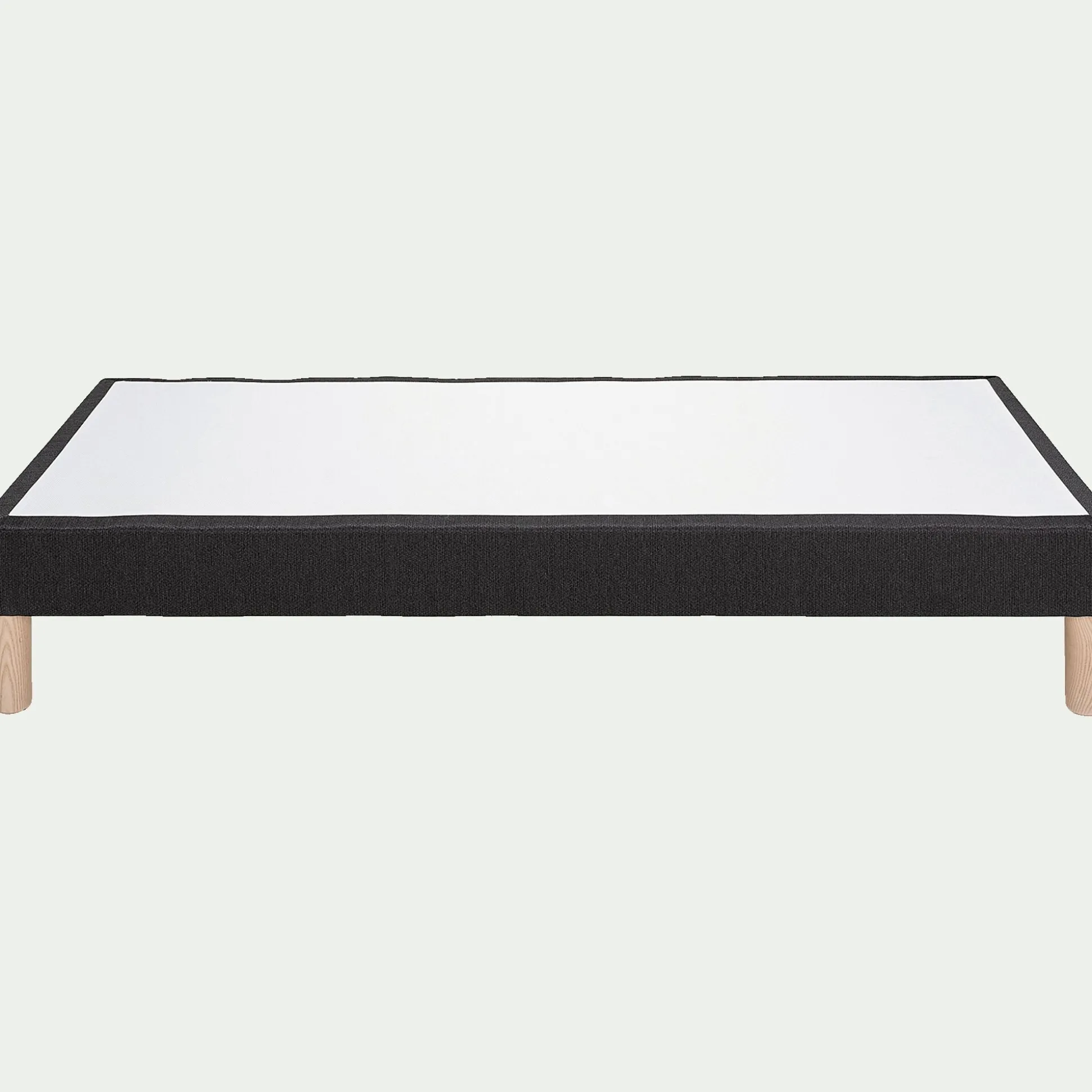 Sommier tapissier H25cm - 80x200cm gris anthracite