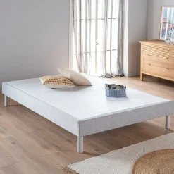 Sommier tapissier 140x200cm gris clair