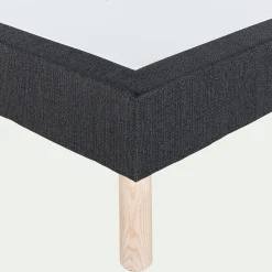 Sommier tapissier 140x190cm gris anthracite