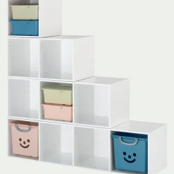 Structure 3 cases en bois H102,6cm - blanc