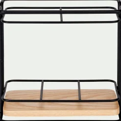 Support à ustensiles en métal et bois