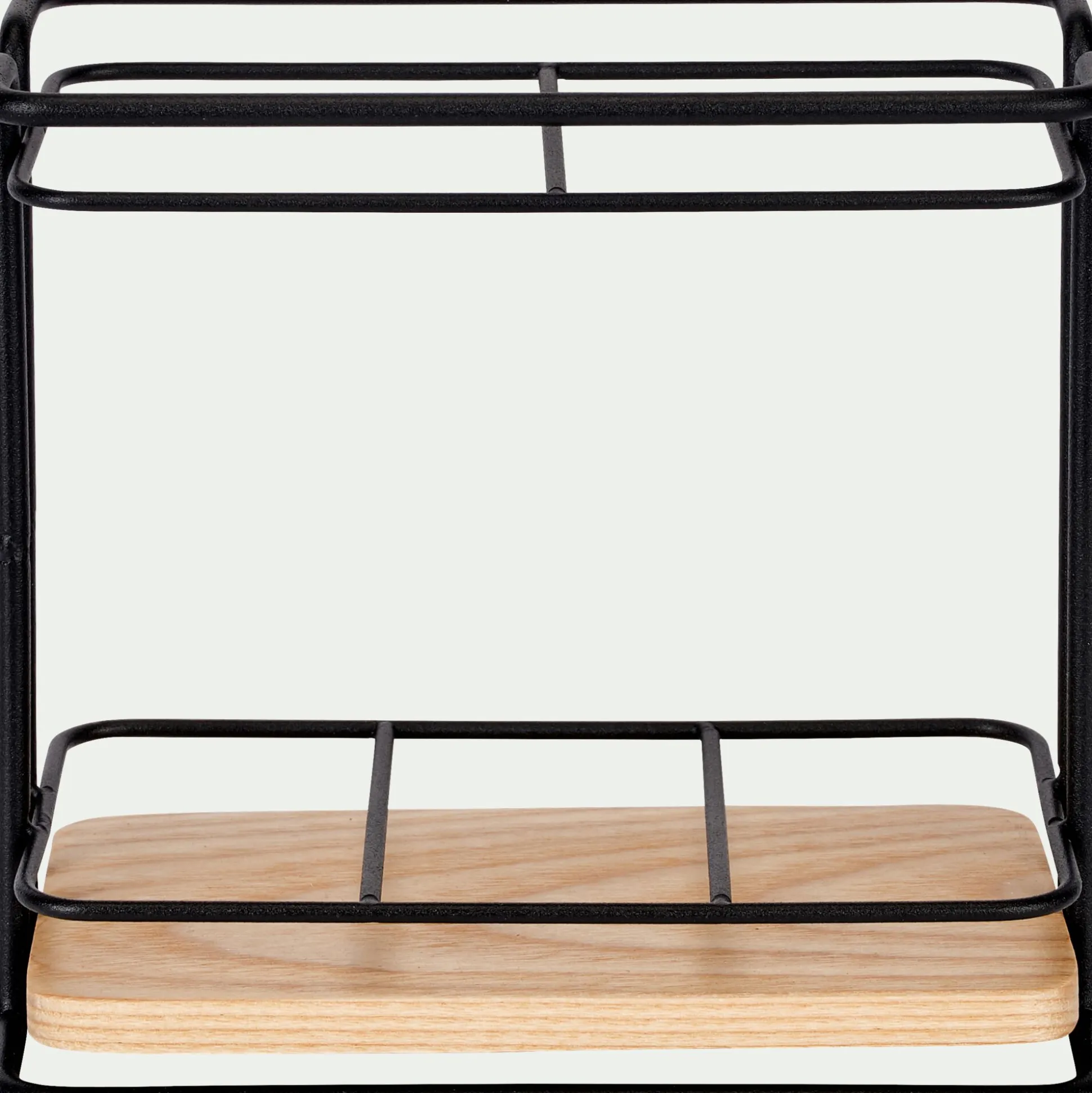 Support à ustensiles en métal et bois