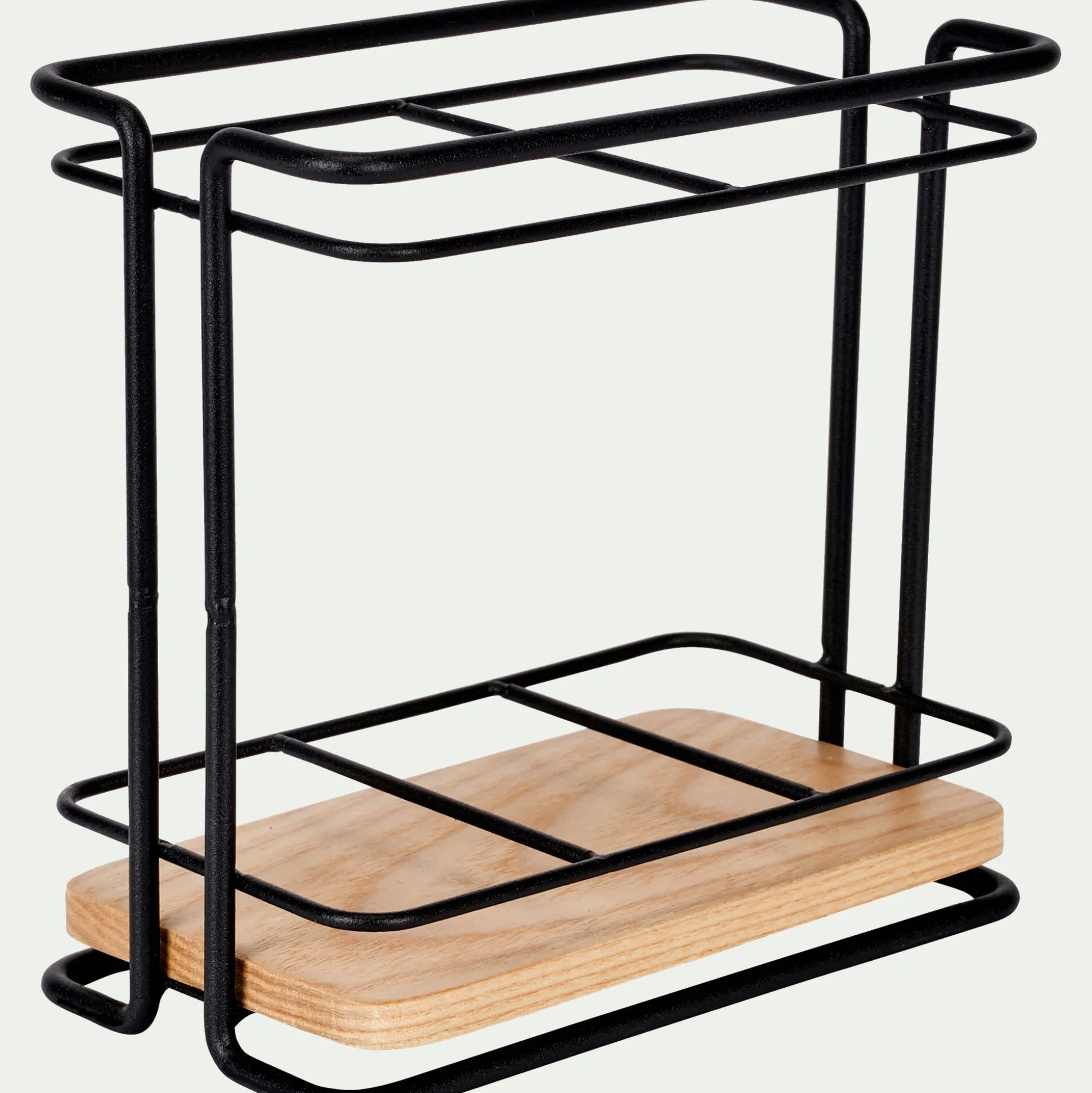 Support à ustensiles en métal et bois