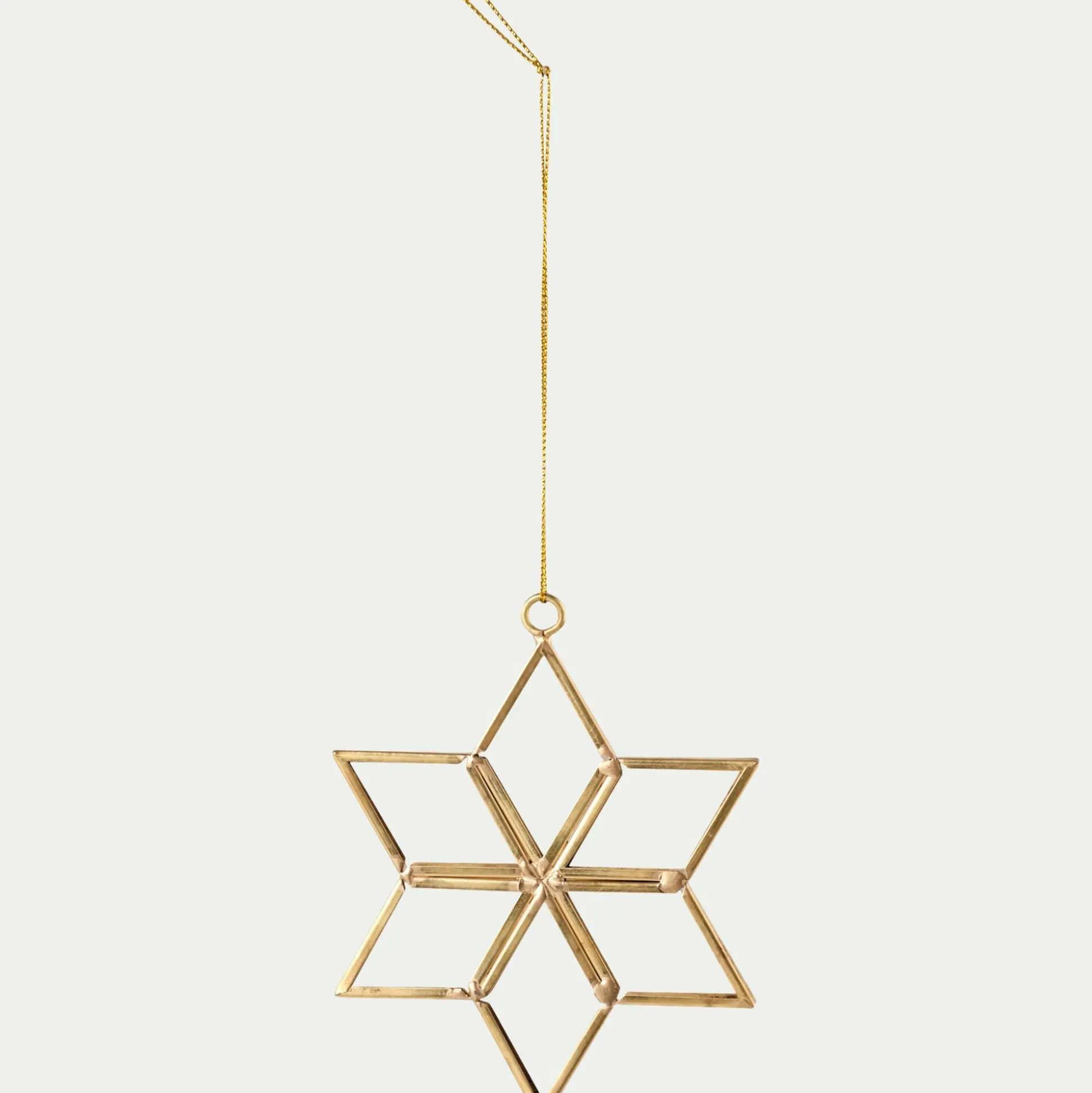 Suspension de Noël en fer et en verre étoile H11,80cm - doré