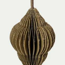 Suspension de Noël en papier H8cm - doré