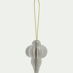 Suspension de Noël en papier H6cm - blanc (modèle aléatoire)