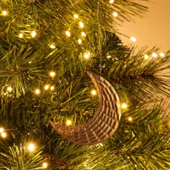 Suspension de Noël lune H8cm - doré