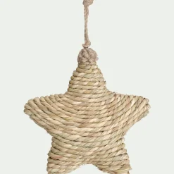 Suspension de Noël étoile H13cm - naturel