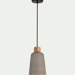 Suspension électrifiée E27 en ciment H27,70cm - gris