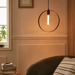 Suspension électrifiée en acier h105cm - noir