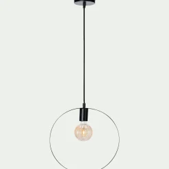 Suspension électrifiée en acier h105cm - noir