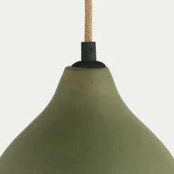 Suspension électrifiée en ciment D20cm - vert