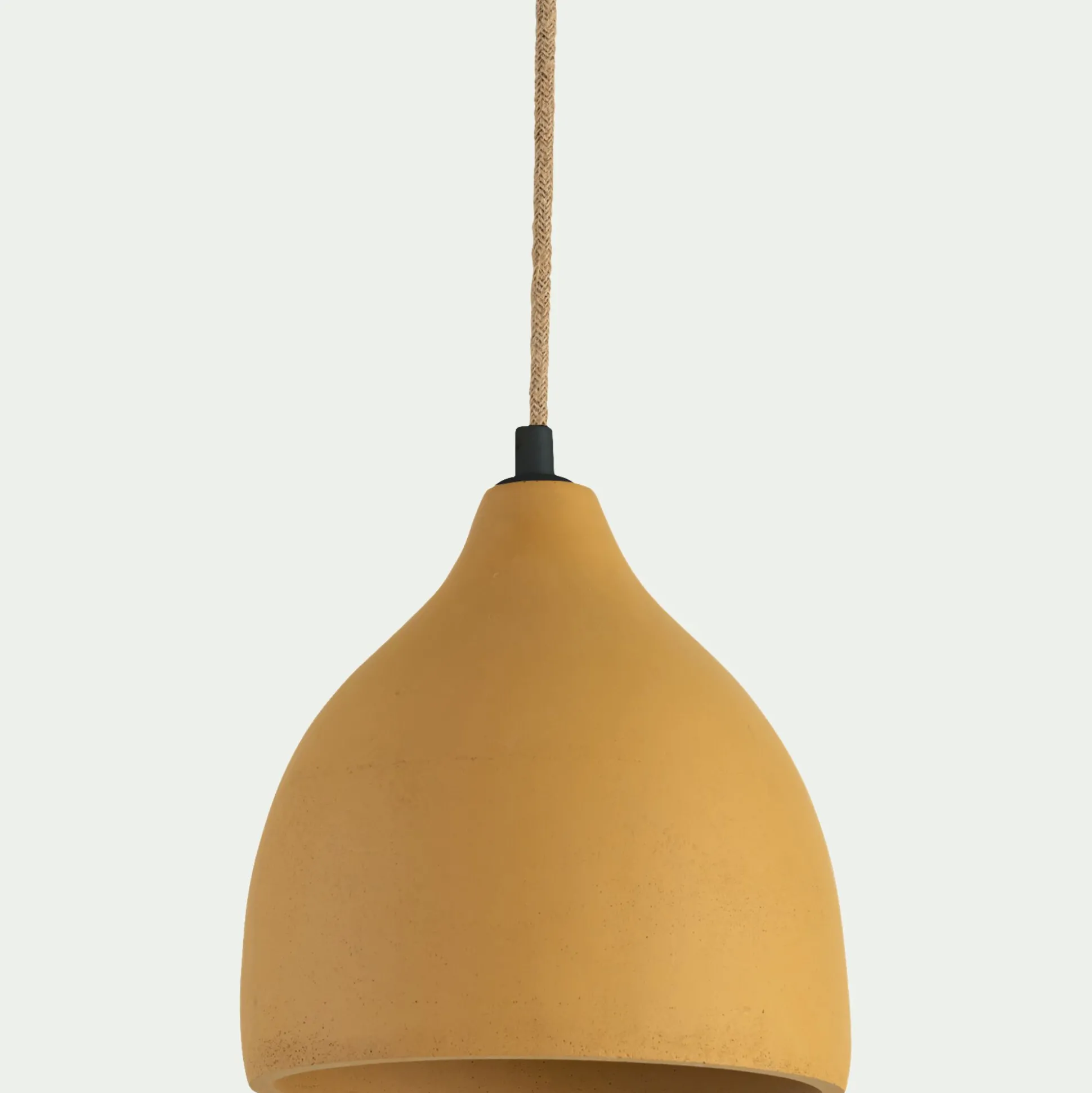 Suspension électrifiée en ciment D20cm - jaune