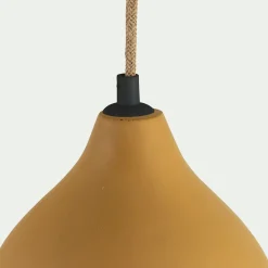 Suspension électrifiée en ciment D20cm - jaune