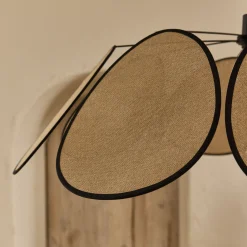 Suspension électrifiée en cannage D110cm - naturel