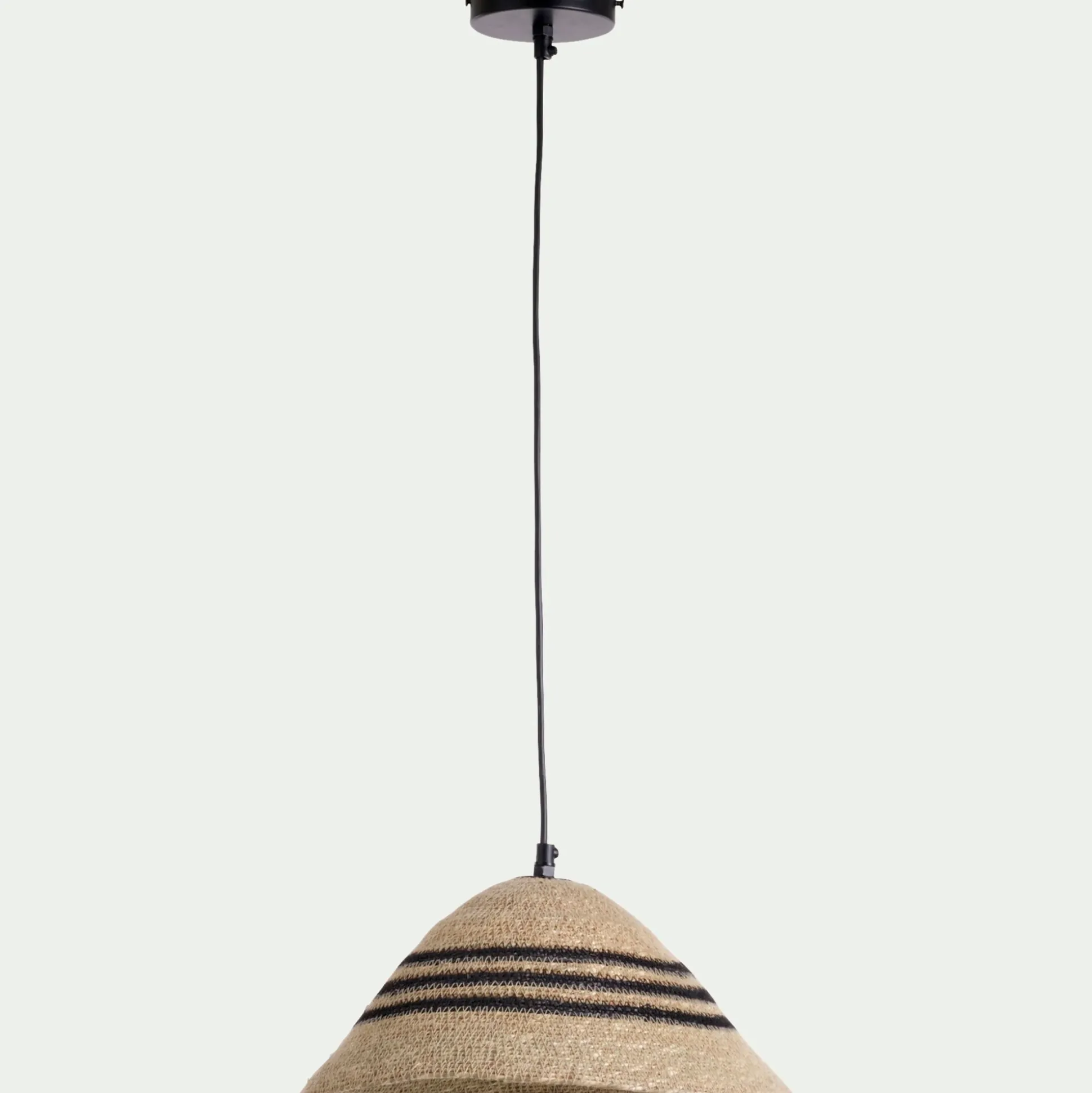 Suspension électrifiée en jonc de mer D32cm - naturel