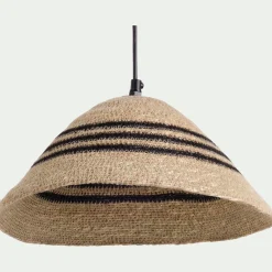 Suspension électrifiée en jonc de mer D32cm - naturel