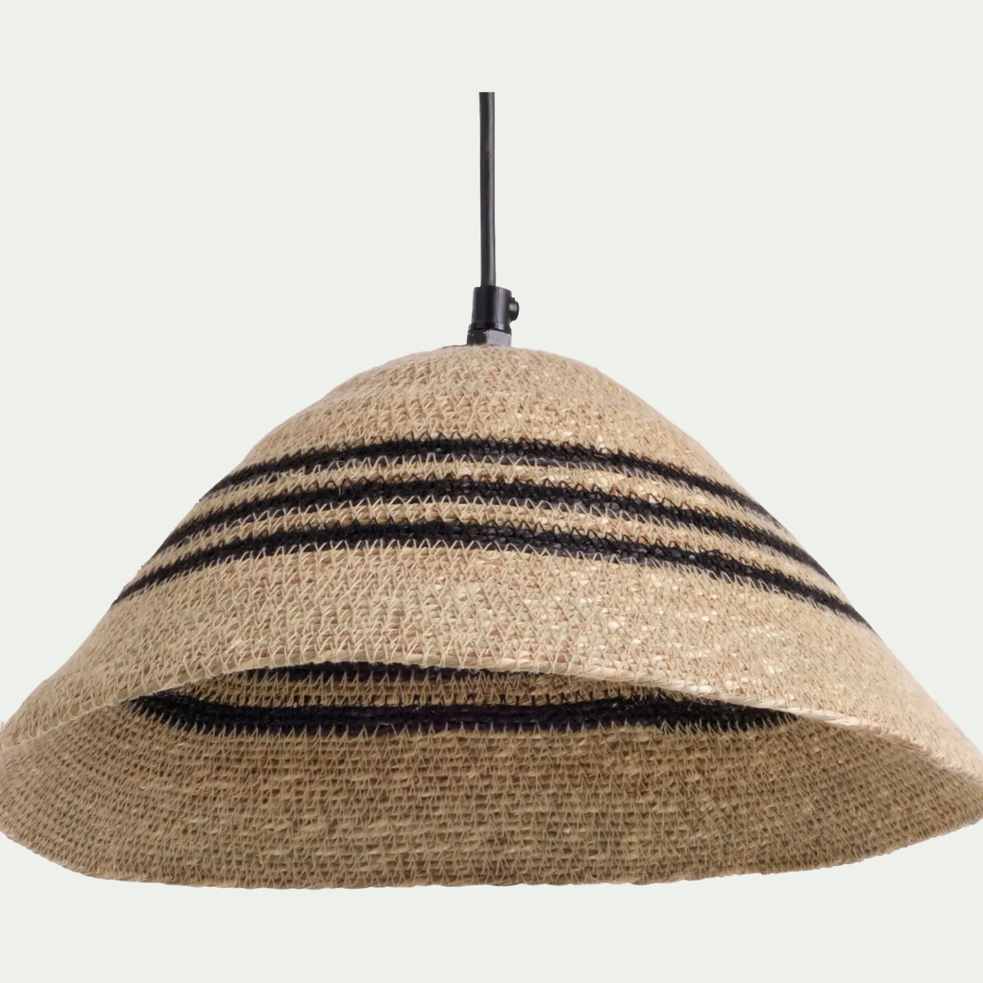 Suspension électrifiée en jonc de mer D32cm - naturel