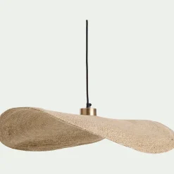 Suspension électrifiée en jonc de mer D61cm - naturel