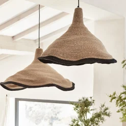 Suspension électrifiée en jonc de mer D91cm - naturel