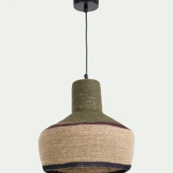 Suspension électrifiée en jonc de mer D30cm - naturel