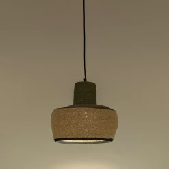 Suspension électrifiée en jonc de mer D30cm - naturel