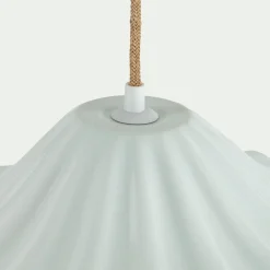 Suspension électrifiée en porcelaine D30cm - blanc