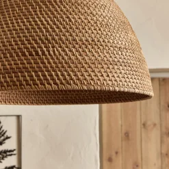 Suspension électrifiée en rotin D60cm - naturel