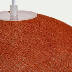 Suspension électrifiée en tissu D38cm - cuivre tanné