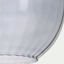 Suspension électrifiée en verre d30cm - bleu ciel