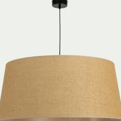 Suspension électrifiée tambour en papier tressé D78cm - naturel