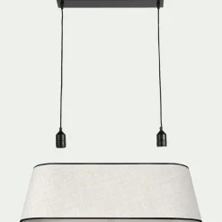 Suspension non éléctrifiée en jute L62cm - blanc