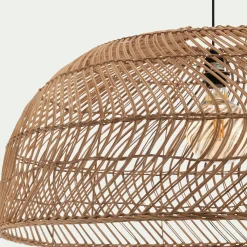 Suspension non électrifiée en rotin - naturel D80cm