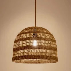 Suspension non électrifiée en jonc de mer D43cm - naturel