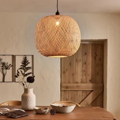 Suspension non électrifiée en bambou D57cm - naturel