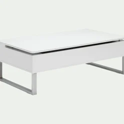 Table basse avec tablette relevable - blanc