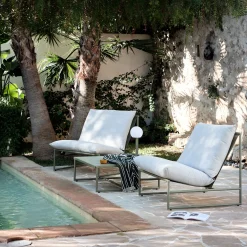 Table basse de jardin carrée en aluminium - vert cèdre