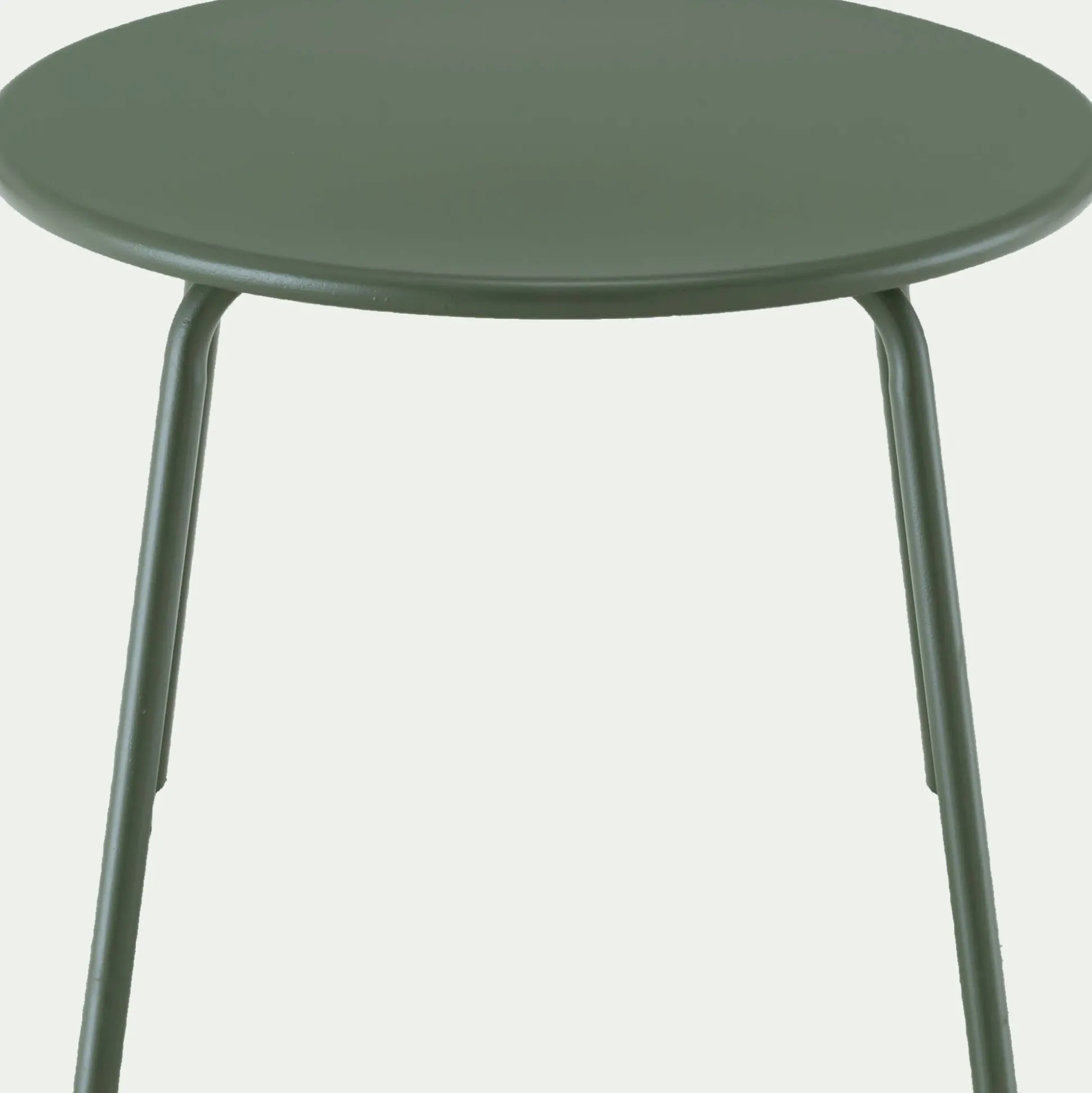 Table basse de jardin ronde en acier - vert