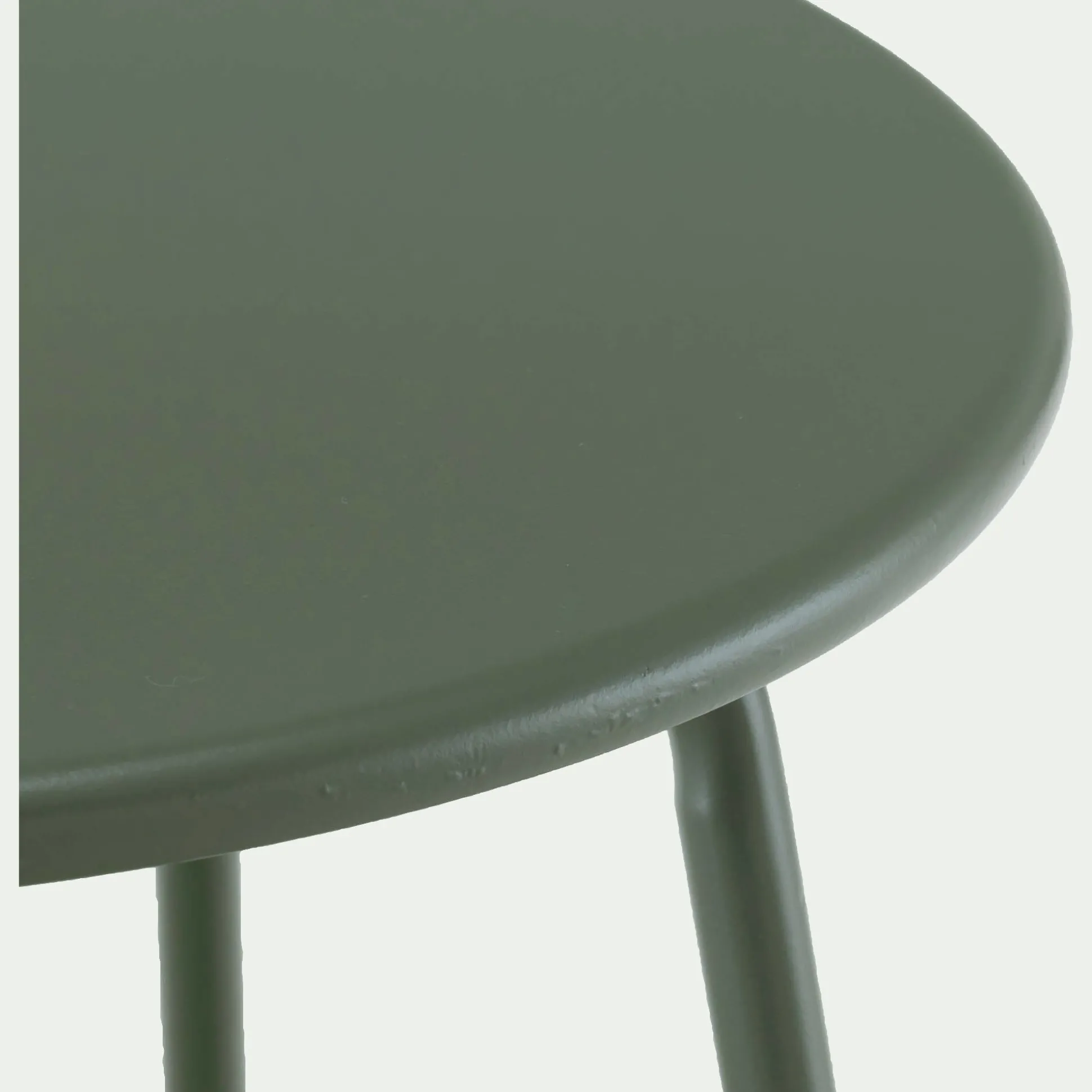 Table basse de jardin ronde en acier - vert