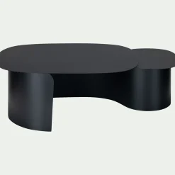 Table basse en acier L125xH37cm - noir