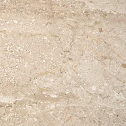 Table basse en travertin et acier L78x78cm - blanc