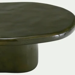 Table basse organique en béton L115cm - vert cèdre