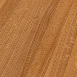 Table basse ronde en chêne et rotin D90cm - bois clair