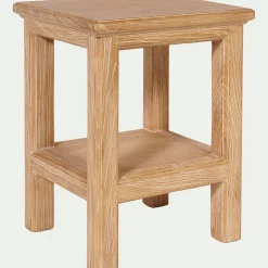 Table de chevet en orme L40xl35xH52cm - bois clair