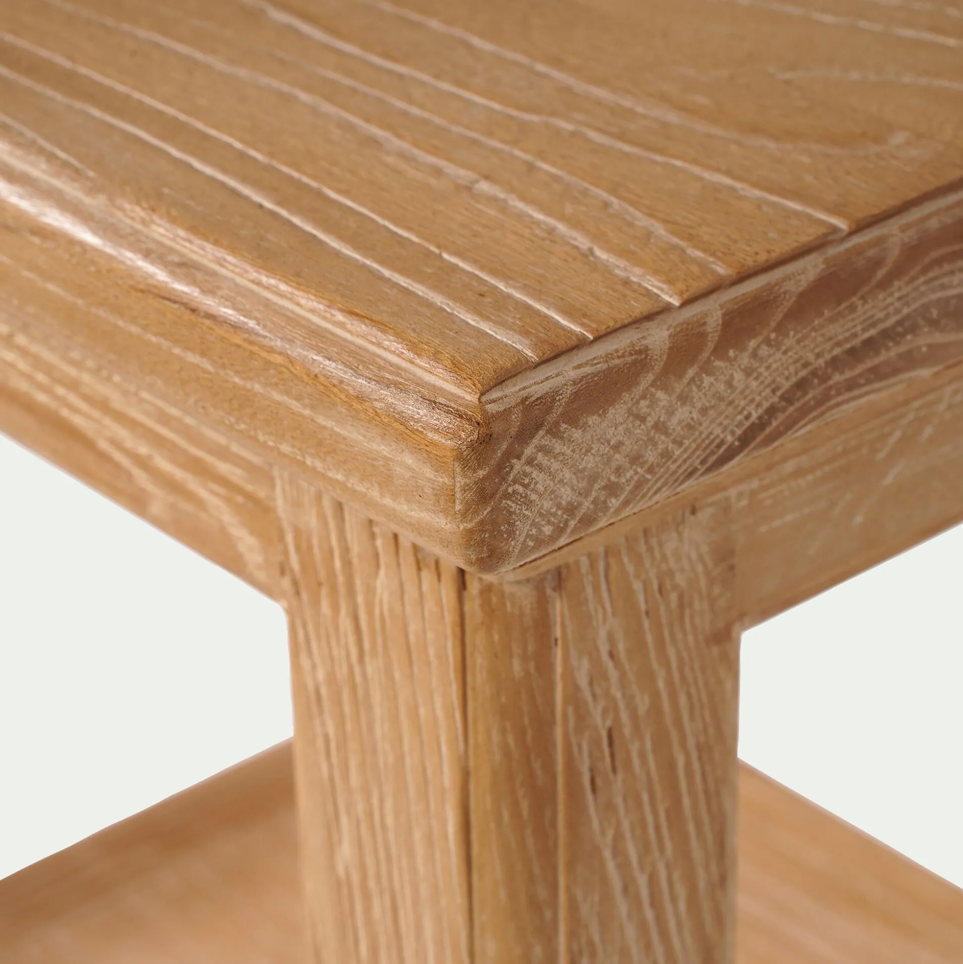 Table de chevet en orme L40xl35xH52cm - bois clair