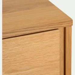 Table de chevet en plaqué chêne L45xl40xH48cm - bois clair