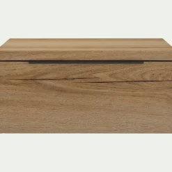 Table de chevet suspendue en bois 1 tiroir L40xl36xH19cm - bois clair